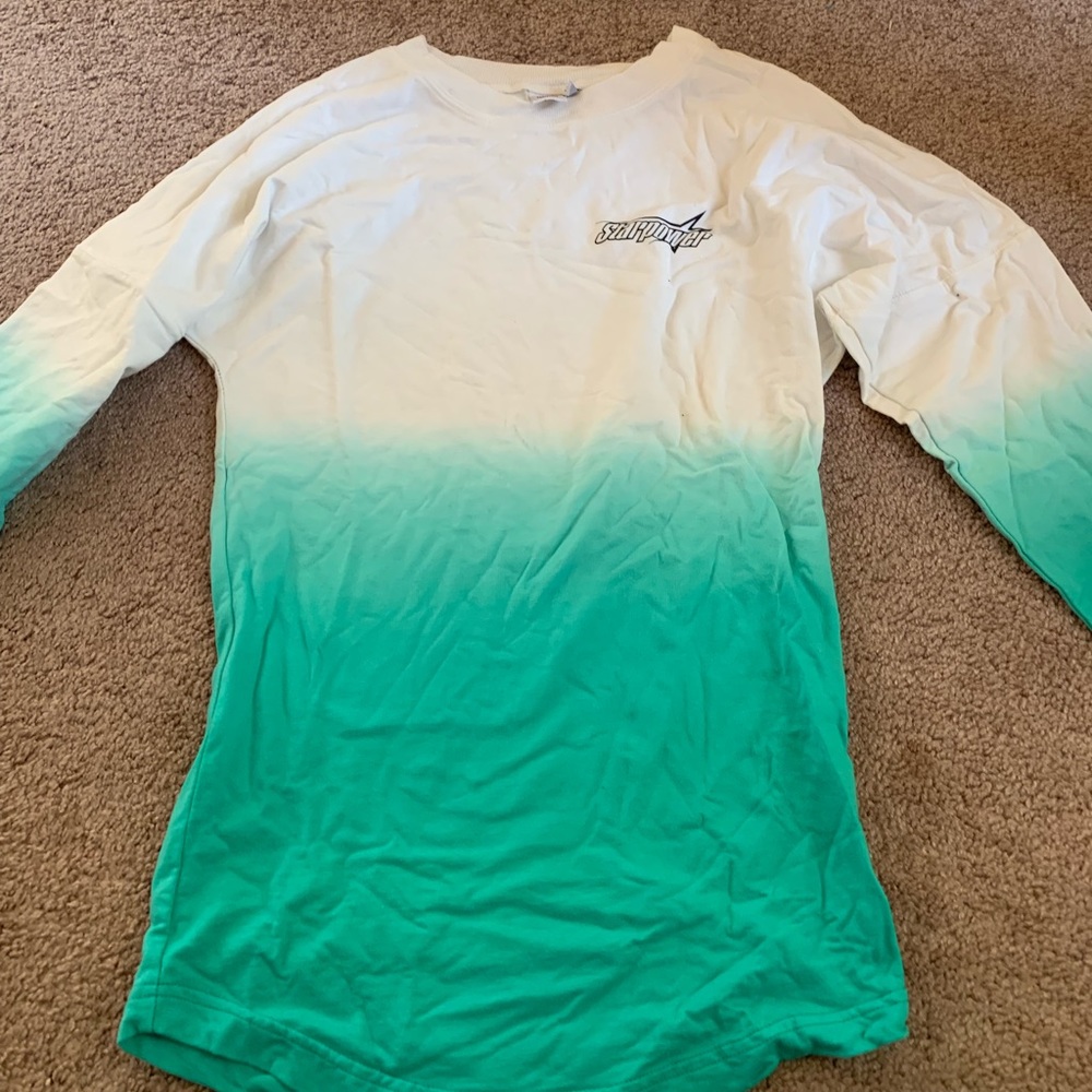 Star power Green and White Long Sleeve T-shirt